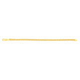 9ct Two Tone Gold Silverfilled Diamond Cut Square Snake 21cm Bracelet