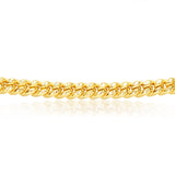 9ct Yellow Gold Silver Filled Diamond Cut Two Tone Square Snake 55cm Chain
