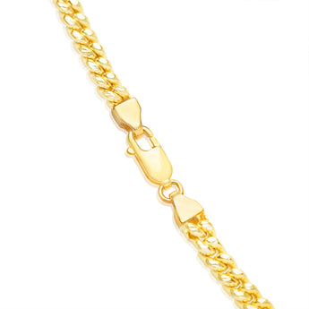 9ct Yellow Gold Silver Filled Diamond Cut Two Tone Square Snake 55cm Chain