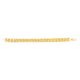 9ct Yellow Gold Silverfilled Curb 22cm Bracelet