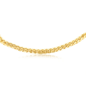 9ct Yellow Gold Silver Filled Curb 55cm Chain