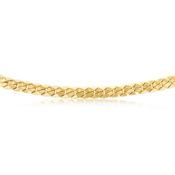 9ct Yellow Gold Silver Filled Curb 55cm Chain