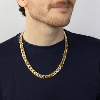 9ct Yellow Gold Silver Filled Curb 55cm Chain