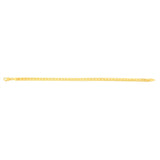 9ct Yellow Gold Silverfilled Double Concave 80 Gauge Curb 19cm Bracelet
