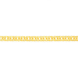 9ct Yellow Gold Silverfilled Double Concave 80 Gauge Curb 19cm Bracelet