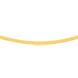 9ct Yellow Gold Silver Filled Double Concave 80 Gauge Curb 50cm Chain