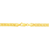 9ct Yellow Gold Silver Filled Double Concave 80 Gauge Curb 50cm Chain