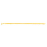 9ct Yellow Gold Silverfilled Double Concave 100 Gauge Curb 19cm Bracelet
