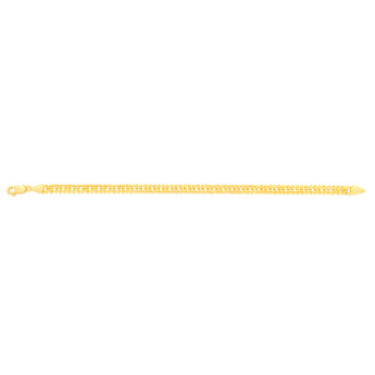 9ct Yellow Gold Silverfilled Double Concave 100 Gauge Curb 19cm Bracelet
