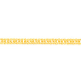 9ct Yellow Gold Silverfilled Double Concave 100 Gauge Curb 19cm Bracelet