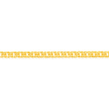 9ct Yellow Gold Silverfilled Double Concave 100Gauge Curb 21cm Bracelet