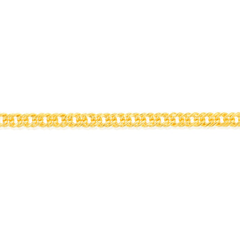 9ct Yellow Gold Silverfilled Double Concave 100Gauge Curb 21cm Bracelet