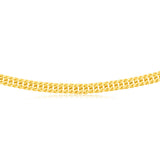 9ct Yellow Gold Silver Filled Double Concave 100 Gauge Curb 55cm Chain