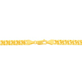 9ct Yellow Gold Silver Filled Double Concave 100 Gauge Curb 55cm Chain