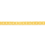 9ct Yellow Gold Silverfilled Double Conclave 120 Gauge Curb 21cm Bracelet