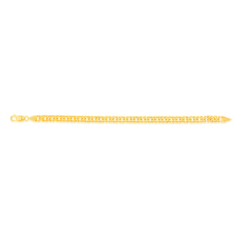 9ct Yellow Gold Silverfilled Double Concave 120 Gauge Curb 19cm Bracelet