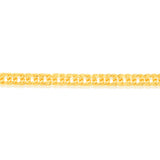 9ct Yellow Gold Silverfilled Double Concave 120 Gauge Curb 19cm Bracelet