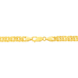 9ct Yellow Gold Silver Filled Double Concave 120 Gauge Curb 50cm Chain