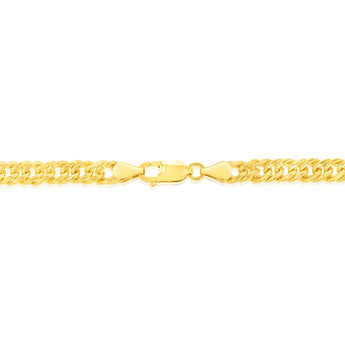 9ct Yellow Gold Silver Filled Double Concave 120 Gauge Curb 50cm Chain