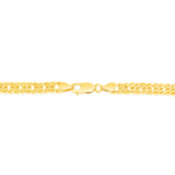 9ct Yellow Gold Silver Filled Double Concave 120 Gauge Curb 55cm Chain