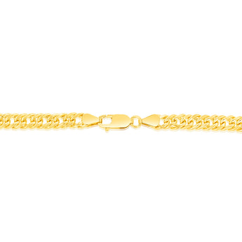 9ct Yellow Gold Silver Filled Double Concave 120 Gauge Curb 55cm Chain
