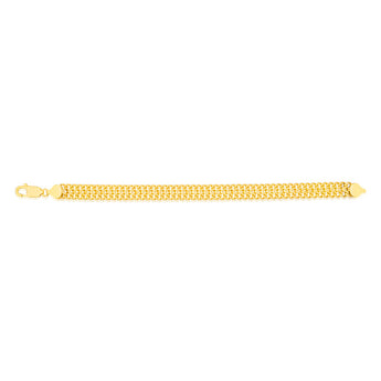 9ct Yellow Gold Silverfilled Fancy 120Gauge Arrow 19cm Bracelet