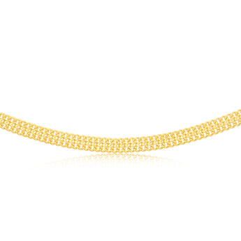 9ct Yellow Gold Silver Filled Fancy 120 Gauge Arrow 45cm Chain
