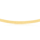 9ct Yellow Gold Silver Filled Fancy 120 Gauge Arrow 45cm Chain