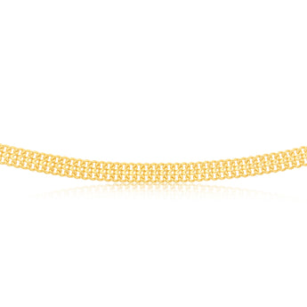 9ct Yellow Gold Silver Filled Fancy 120 Gauge Arrow 45cm Chain