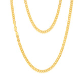 9ct Yellow Gold 140 Gauge Light Miami 55cm Chain