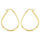 9ct Yellow Gold Silverfilled Plain Round Hoop Earrings