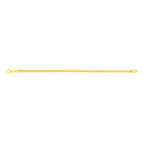 9ct Yellow Gold Silverfilled Snake 90 Gauge 19cm Bracelet