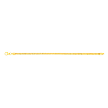 9ct Yellow Gold Silverfilled Snake 90 Gauge 19cm Bracelet