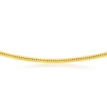 9ct Yellow Gold Silver Filled 90 Gauge 45cm Snake Chain