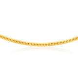9ct Yellow Gold Silver Filled 90 Gauge 45cm Snake Chain