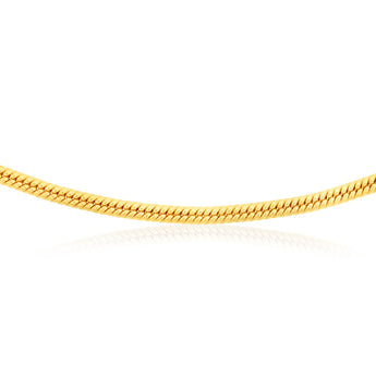 9ct Yellow Gold Silver Filled 90 Gauge 45cm Snake Chain
