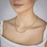 9ct Yellow Gold Silver Filled 90 Gauge 45cm Snake Chain