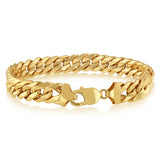9ct Yellow Gold Silverfilled 210 Gauge Tight Curb 23cm Bracelet