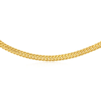 9ct Yellow Gold Silver Filled 210 Gauge Tight Curb 55cm Chain