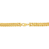9ct Yellow Gold Silver Filled 210 Gauge Tight Curb 55cm Chain