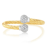 9ct Yellow Gold Silverfilled Fancy Twist Open Bangle