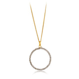 9ct Yellow Gold Silverfilled Crystals Circle Of Life Pendant