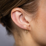 9ct Yellow Gold Silverfilled Heart Shaped Hoop Earrings