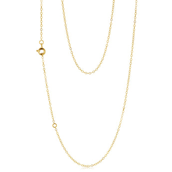 9ct Yellow Gold Silver Filled Fine 40+5cm Chain