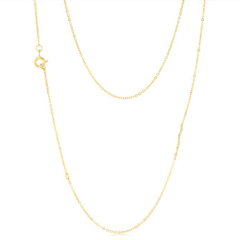9ct Yellow Gold Silver Filled Fine 40+5cm Chain