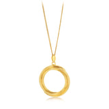 9ct Two Toned Gold Silverfilled Fancy Circle Of Life Pendant