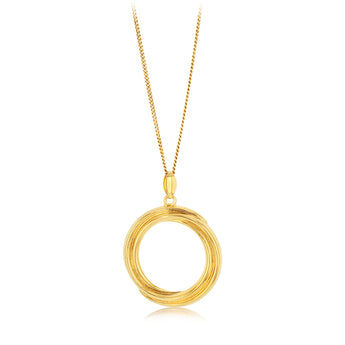 9ct Two Toned Gold Silverfilled Fancy Circle Of Life Pendant