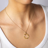 9ct Two Toned Gold Silverfilled Fancy Circle Of Life Pendant