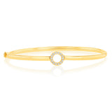 9ct Yellow Gold Silverfilled Fancy Bangle