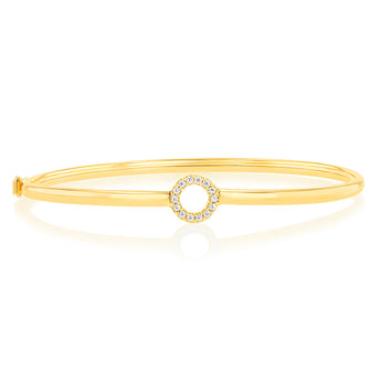9ct Yellow Gold Silverfilled Fancy Bangle